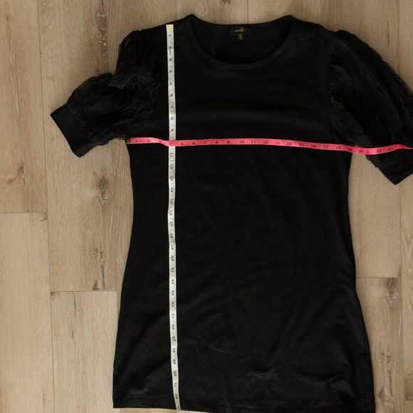 On Twelfth Black‎ Lace Sleeve T-Shirt Dress size L - Picture 8 of 10